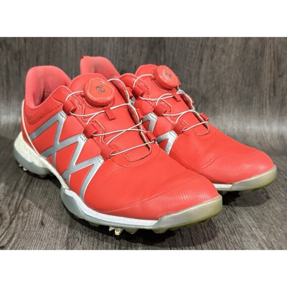 Adidas Womens Golf Adipower Boost Boa Lock Laces Real Coral Color Sz 8.5 Shoes - Picture 1 of 14